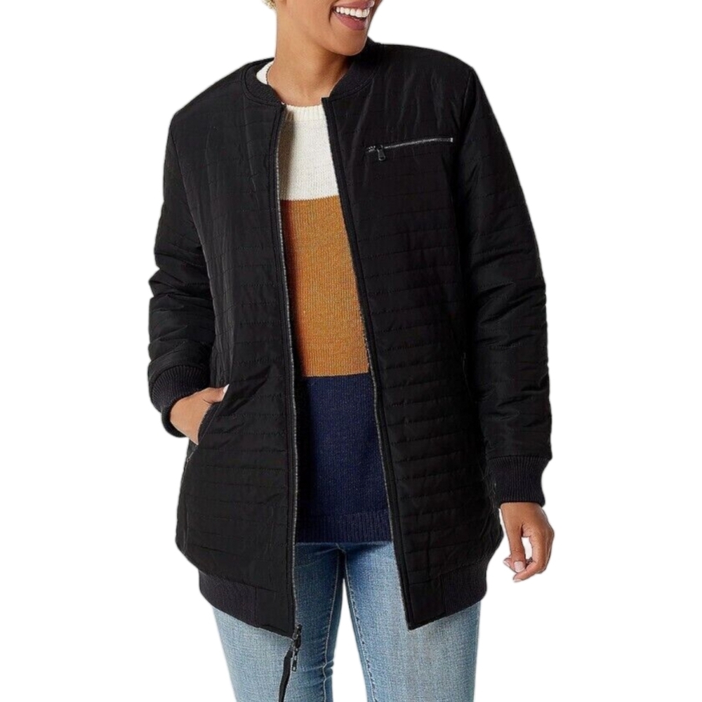 Zuda Reversible Quilted Sherpa Puffer Jacket | Black | Size M | NWT